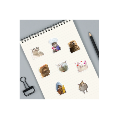 Çılgın Kediler Macbook Notebook Tablet Telefon Ajanda Laptop Defter Sticker Seti