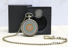 Özel Kutulu Mandala Deseni Köstekli Saat