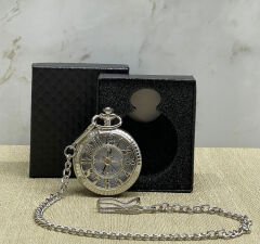 Özel Kutulu Rakamlı Gümüş Köstekli Saat