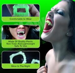 Fosforlu Çift Damak Takma Vampir Dişi