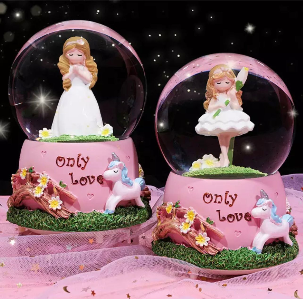 Peri Kızı Işıklı Müzikli Orta Boy Kar Küresi