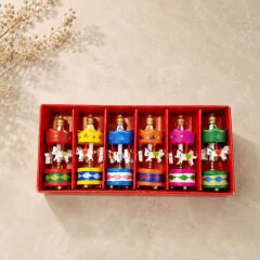 Toptan Mini Ahşap 6'lı Atli Karinca