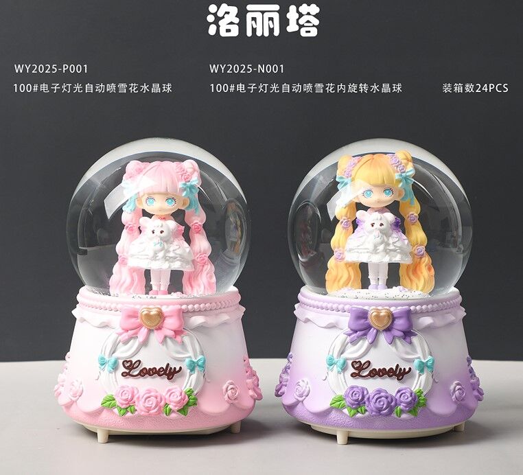 Işıklı Müzikli Püskürtmeli Büyük Boy Kar Küresi Model 21