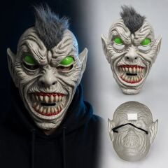 Neon Yeşil Gözlü Saçlı Canavar Plastik Maske