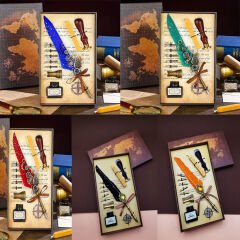 Toptan Tüylü Mürekkepli Divit Kalem Seti