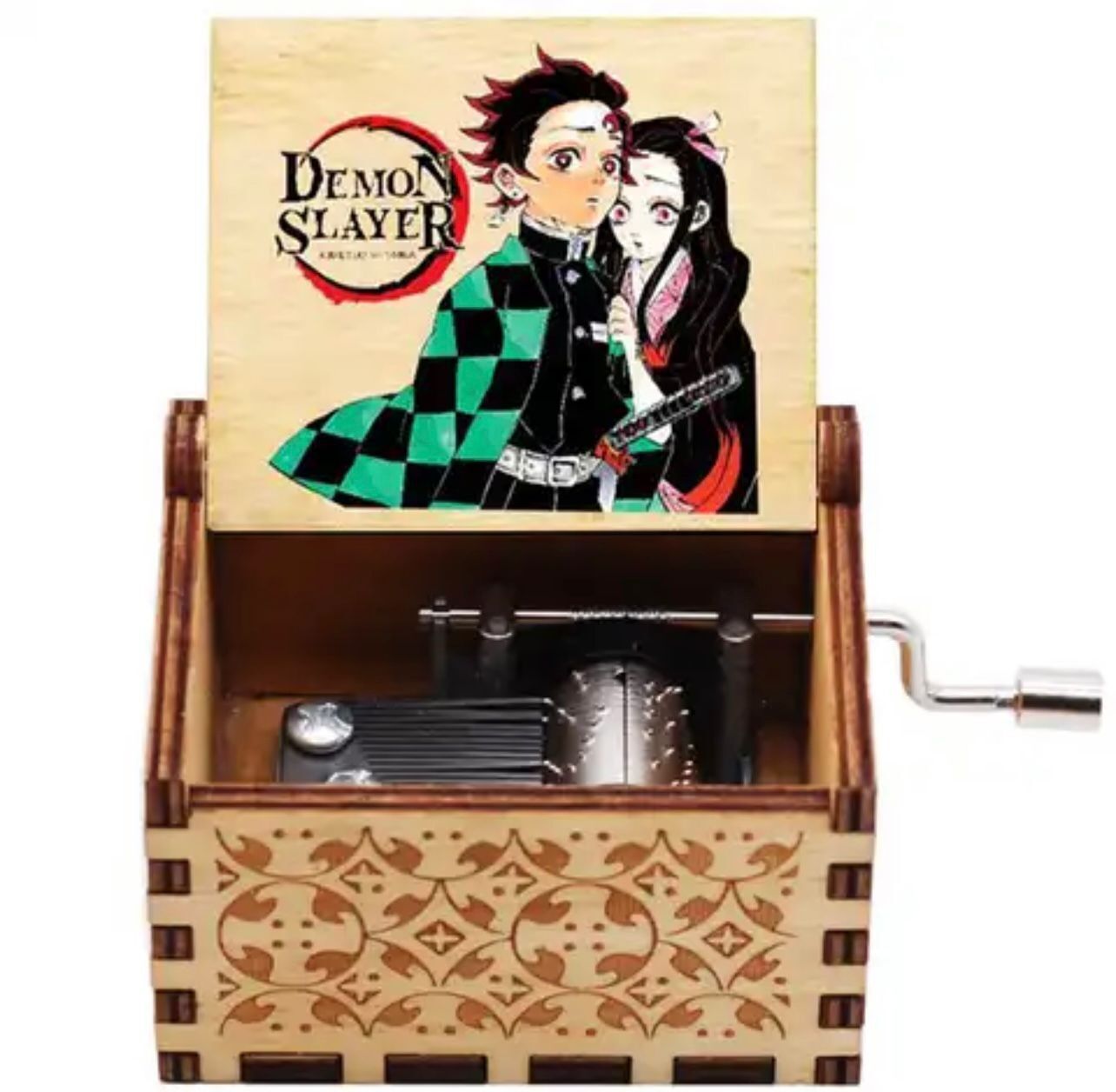 Mini Çevirmeli Ahşap Müzik Kutusu