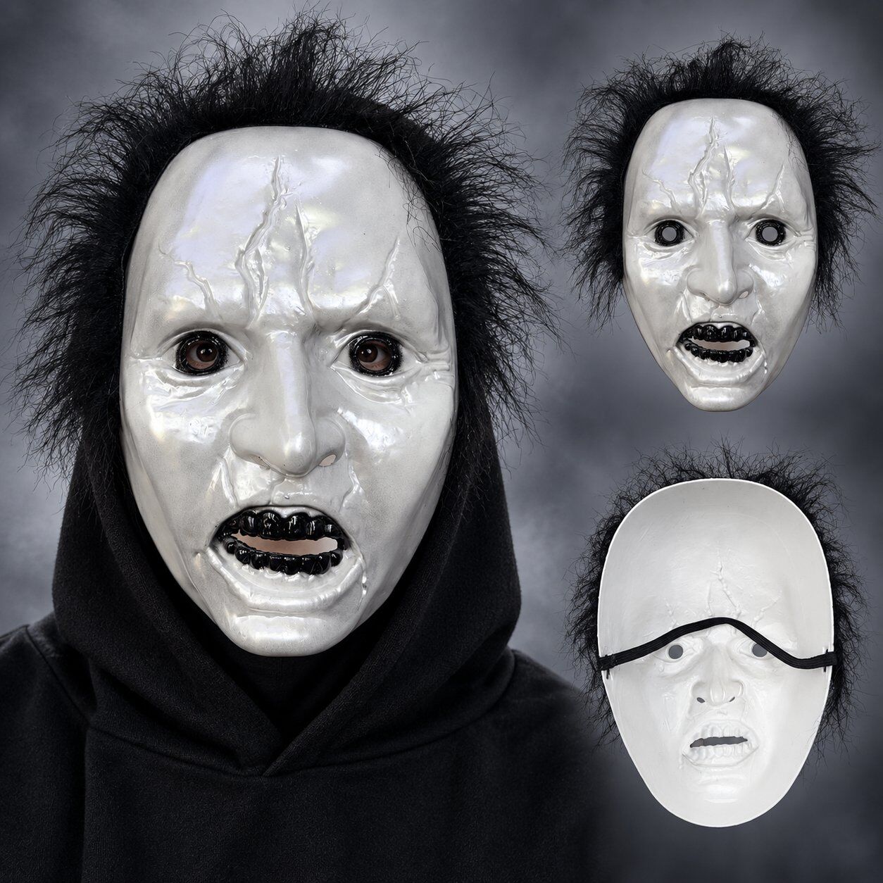 Siyah Saçlı Michael Myers Plastik Karakter Maskesi