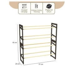 4 Katlı Ahşap Ayakkabılık