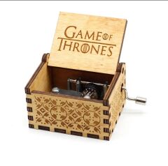 Mini Çevirmeli Ahşap Müzik Kutusu