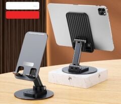 Katlanabilir Telefon Tutucu Stand Yuvarlak Tabanlı CM-074