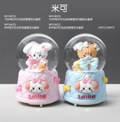 Işıklı Müzikli Püskürtmeli Büyük Boy Kar Küresi Model 41