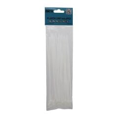25'li Cırt Kelepçe - Plastik - Beyaz Renk - Kablo Bağı
