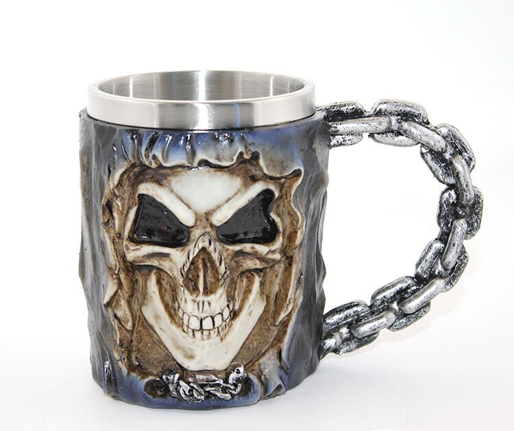 Paslanmaz Çelik Kurukafa Kupa Bardak