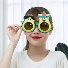 Hawaii Temalı Avokado Gözlük