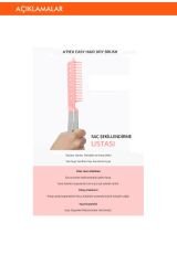 Saçlara Kolay Şekil Veren Saç Kurutma Fırçası APIEU Easy Hair Dry Brush