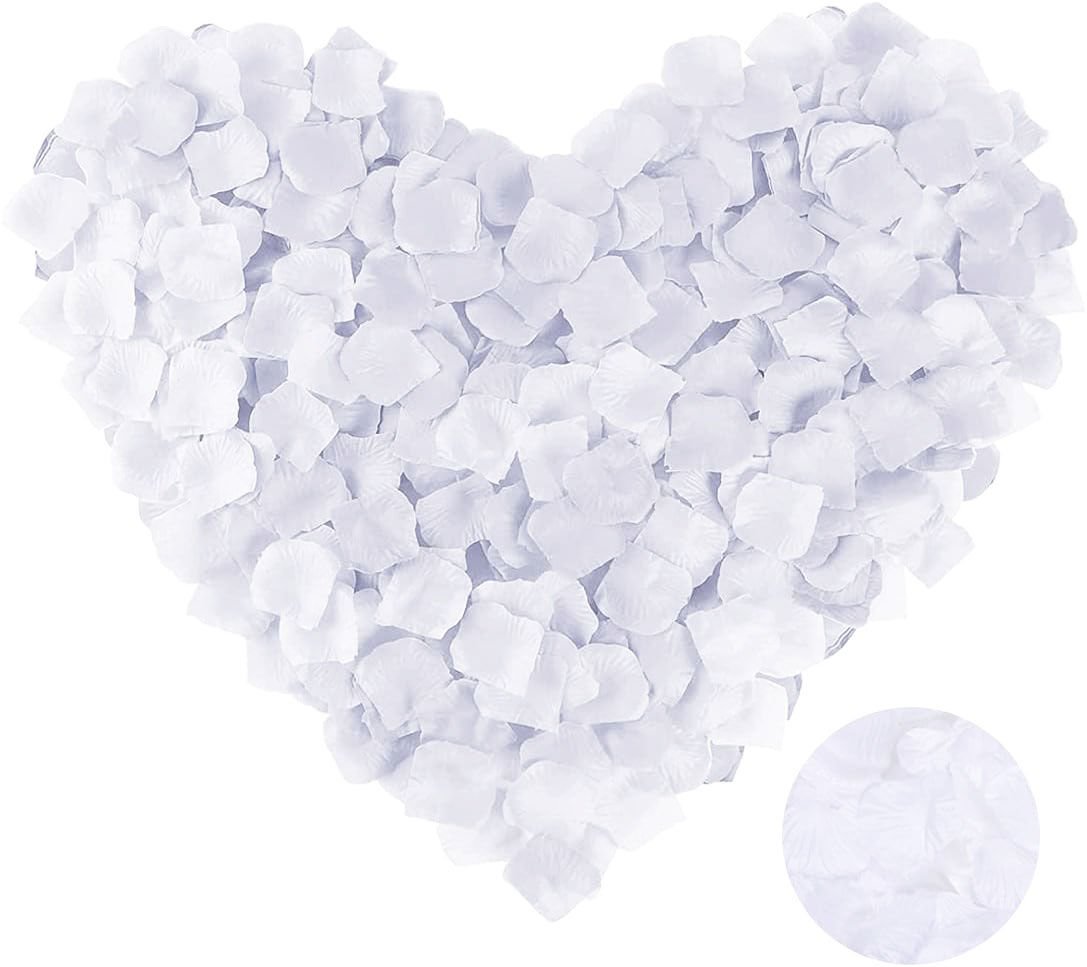 Beyaz Renk Gül Yaprağı - 1 Paket 100 Adet