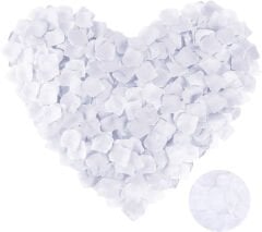 Beyaz Renk Gül Yaprağı - 10 Paket 1000 Adet