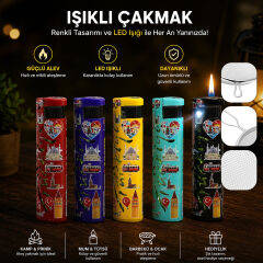 Rüzgar Çakmağı - LED Işıklı - Türkiye Temalı - Renkli