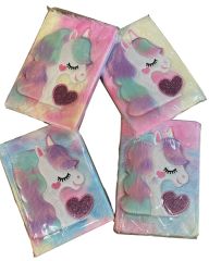 Unicorn Desenli Tüylü Defter
