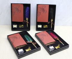 Deri Defterli Divit Hokka Seti Model 2