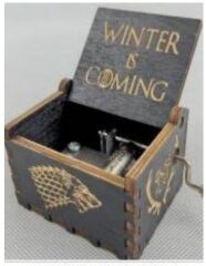 Mini Çevirmeli Ahşap Müzik Kutusu