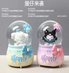 Karakterli Işıklı Müzikli Püskürtmeli Büyük Boy Kar Küresi