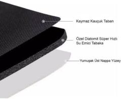 Süper Su Emici Kaymaz Tabanlı Banyo Paspası ( 40x60 )cm
