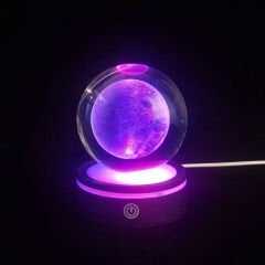 Usb Plastik Altlıklı Dolunay Dönen Cam Küre