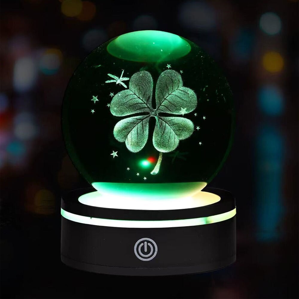 Usb Dönen Yonca Cam Küre