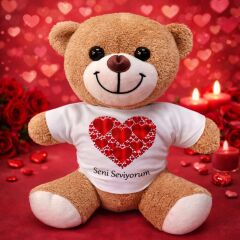 Toptan Love Tişörtlü Peluş Ayıcık