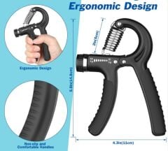 Sertlik Ayarlı El Yayı Ayarlanabilir Bilek Kas Güçlendirme Aleti 10-60 Kg