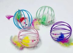 KAFESLI FARELI KEDI KÖPEK OYUN TOPU