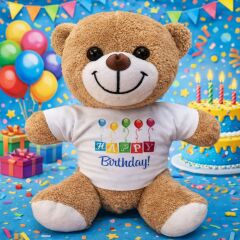 Toptan Happy Birthday Tişörtlü Ayıcık