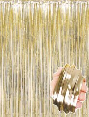 Mat Altın Püsküllü Kapı Perdesi