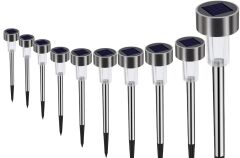 Metal Gövdeli Solar Bahçe Lambası 10'lu