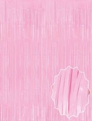 Soft Pembe Püsküllü Kapı Perdesi