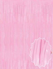 Soft Pembe Püsküllü Kapı Perdesi