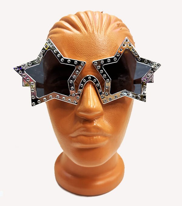 Gümüş Yıldız Metalize Parti Gözlüğü