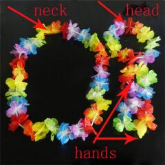 Hawaii Çiçekli Kolye Bileklik Seti