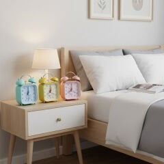 Renkli Kare Masa Çalar Saati