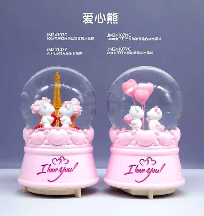 Işıklı Müzikli Orta Boy Kar Küresi