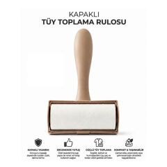 Tüy Toplama Rulosu - Kapaklı - Ergonomik - Taşınabilir