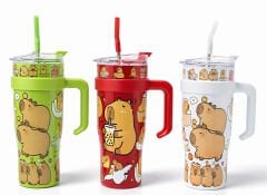 Sevimli Kapibara Pipetli Termos Suluk