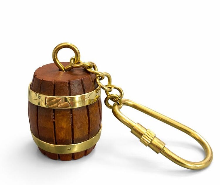 Pirinç Fıçı Anahtarlık