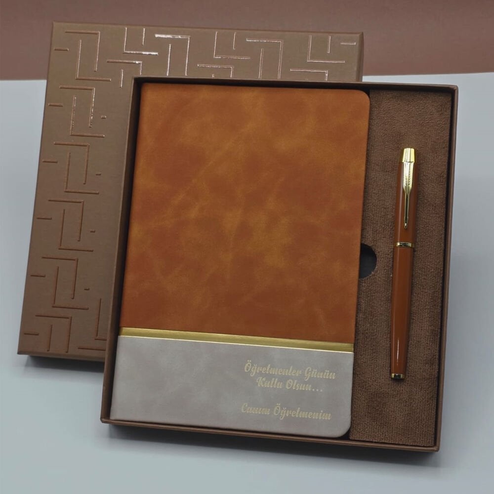 Toptan Öğretmenler Günü Hediyeleri - Defter Kalem Kutulu Set