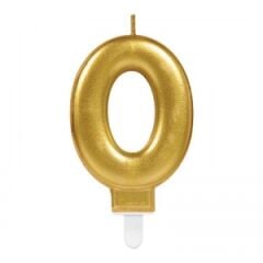 0 Rakamı Mum Gold Renk