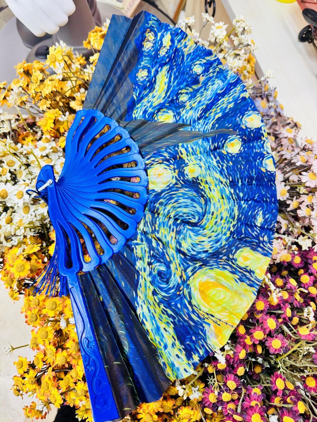 Plastik Desenli Yelpaze