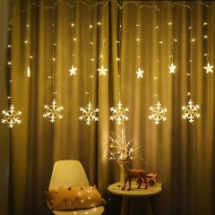 Kar Tanesi Perde Led Işıklar Yılbaşı