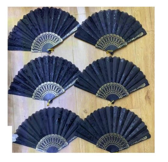 Yelpaze Plastik Siyah Renk 12 Adet