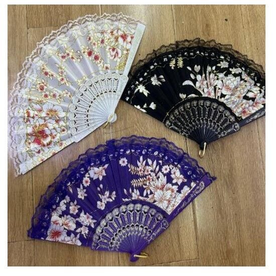 Yelpaze Plastik Karışık Renk 12 Adet